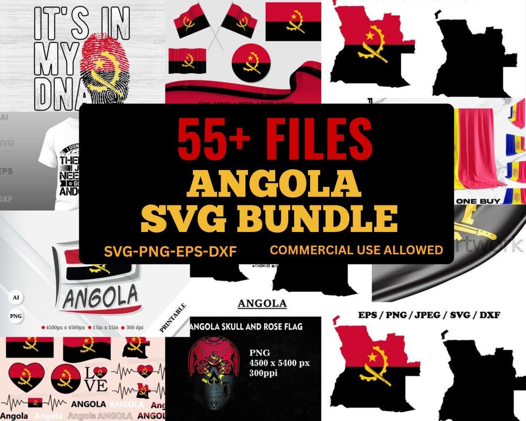 Angola SVG Bundle | 55+ Designs | Angolan Flag, African Pride, Cultural ...