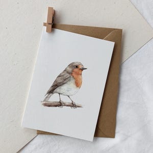 Karte Rotkehlchen | Vögel | Vogelliebhaber | Aquarell  | Wald | Weihnachten | Postkarte | Klappkarte | Naturliebhaber