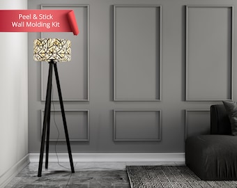 Peel and Stick Wall Moulding Kit, Wainscotting Panels, Self Adhesive Wall Panels, Ready Assemble Wall Decor
