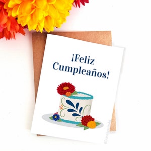Feliz Cumpleaños Grußkarte | Alles Gute zum Geburtstag Karte | Tarjeta de Humpleaños | Geschenk für Sie oder Ihn | Pastell Mexicano