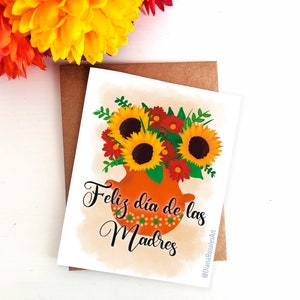 Feliz Dia De Las Madres Carte De Vœux | Bonne fête des mères | Cadeau pour maman | Tarjeta para mama, abuela, tia, madrina