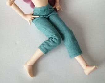 Crop trousers for icy dbs and other dolls. Neutrals collection 1:6 scale BJD fashion doll clothes.