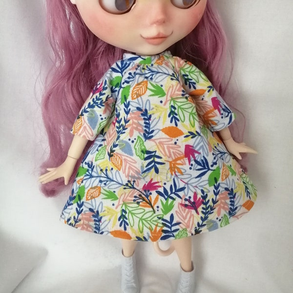 Big puffy smock dress for icy, monster high, lol omg and other dolls. Summer collection 1:6 scale BJD fashion doll clothes.