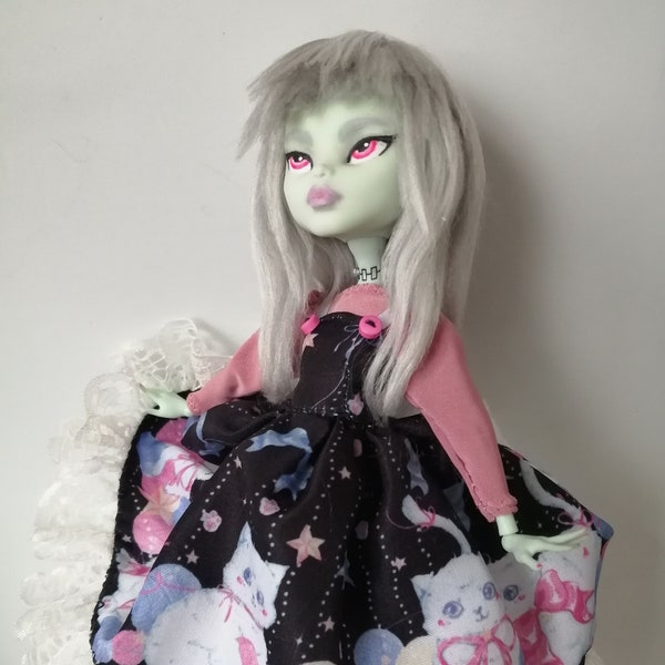 Cute dancer theme customised Frankie stein monster high doll. ooak bjd artdoll