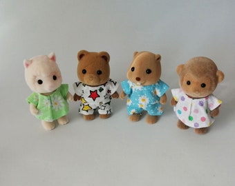 Pajamas for animal toy. Kiddie collection forest fashion clothes.