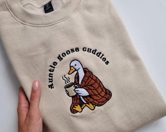 Lustiges Tante Hoodie – Tante Gans Herbstkleidung – Besticktes Gans Sweatshirt – Cooles Tante Geschenk – Lustiger Brunch – Skurriles Tante Outfit