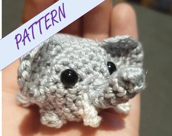 Lindo patrón amigurumi elefante crochet, patrón crochet principiantes, animal crochet, patrón animales crochet, peluche elefante, safari, juguete