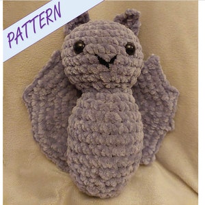 Crochet bat pattern, amigurumi, beginners crochet pattern, crochet animal, crochet animal pattern, bat plush, bat toy, fluffy bat