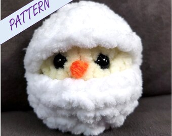 Küken und Ei Amigurumi Häkel-Muster: Anfänger Tier (PDF-Muster)