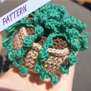 Crochet string of pearls succulent, amigurumi, beginners crochet, cactus crochet, succulent, cute crochet, crochet pattern, fake cactus