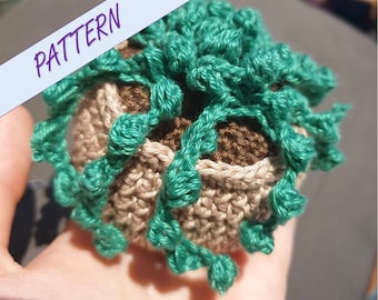 Collar de perlas a crochet suculentas, amigurumi, crochet principiantes, crochet de cactus, suculentas, crochet lindo, patrón de crochet, cactus falsos