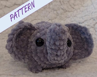 Patrón de elefante amigurumi de crochet: Apto para principiantes (Patrón PDF)