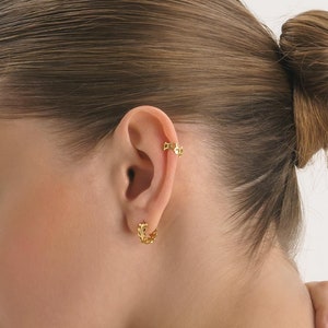 Star Ear Cuff No Piercing Necessary Slide on Star Burst Ear Cuffs Gold Celestial Ear Cuff for Women Dainty Ear Cuff Fake Piercing image 1