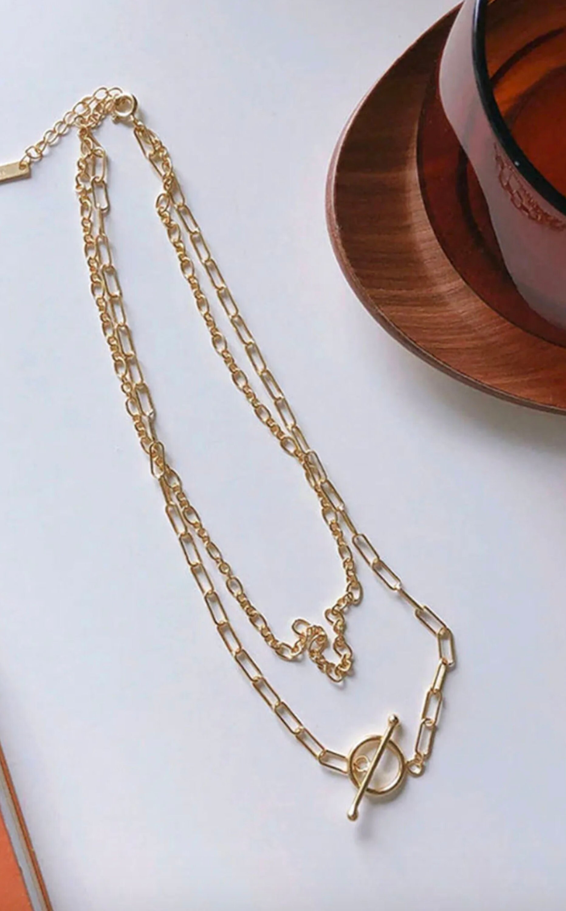 Thick Chain Necklace 14K Gold Link Chain Minimalist Choker - Etsy