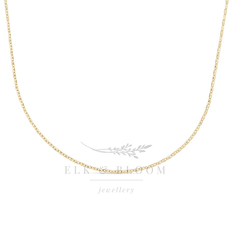 Dainty 14K Gold Chain Choker, Chain Necklace for Women, Minimalist Link Chain Necklace, Simple Bead Chain Layer Necklace, Boho Choker, EB62 image 2