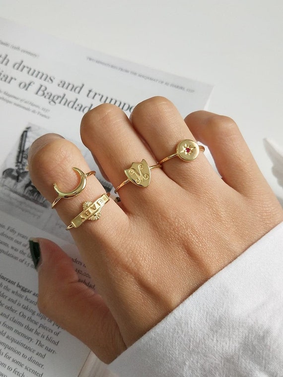 Dainty Gold And Diamond Engagement Ring By Caroline Brook |  notonthehighstreet.com