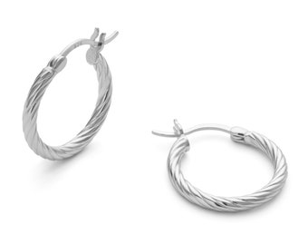 Minimalist Sterling Silver Huggie Hoop Earrings, Small Thin Hoop Earrings Silver Simple Earrings Tiny Hoop Earrings Dainty Bohemian Earrings