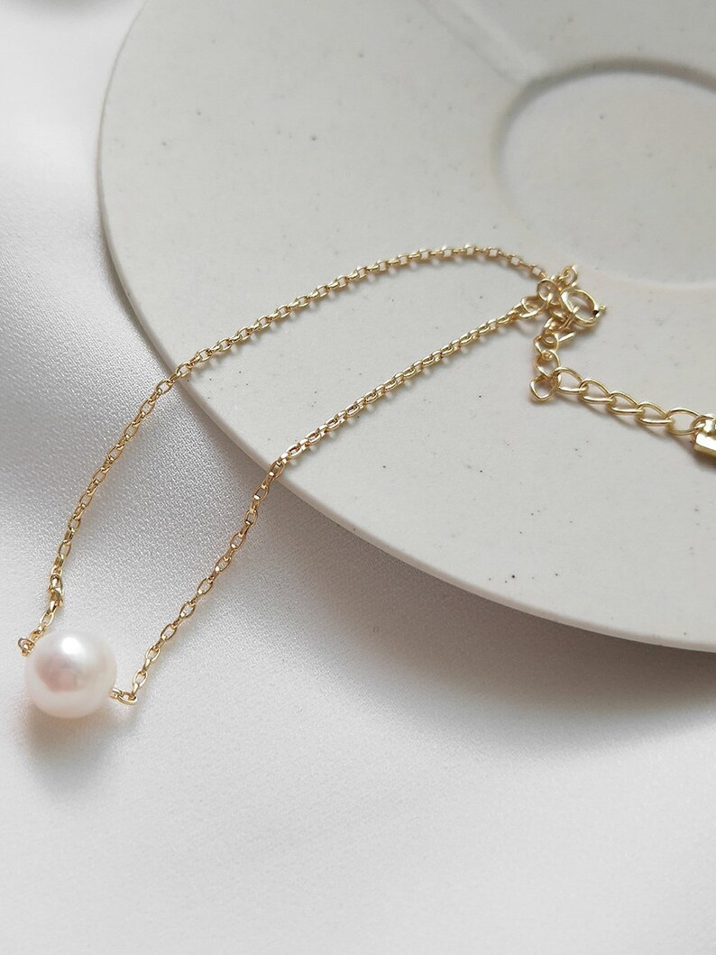 Dainty Gold Pearl Bracelet Gold Wedding Bracelet Pearl Link Chain Bracelet Double Layer Adjustable Delicate Bracelet Gift For Her image 3