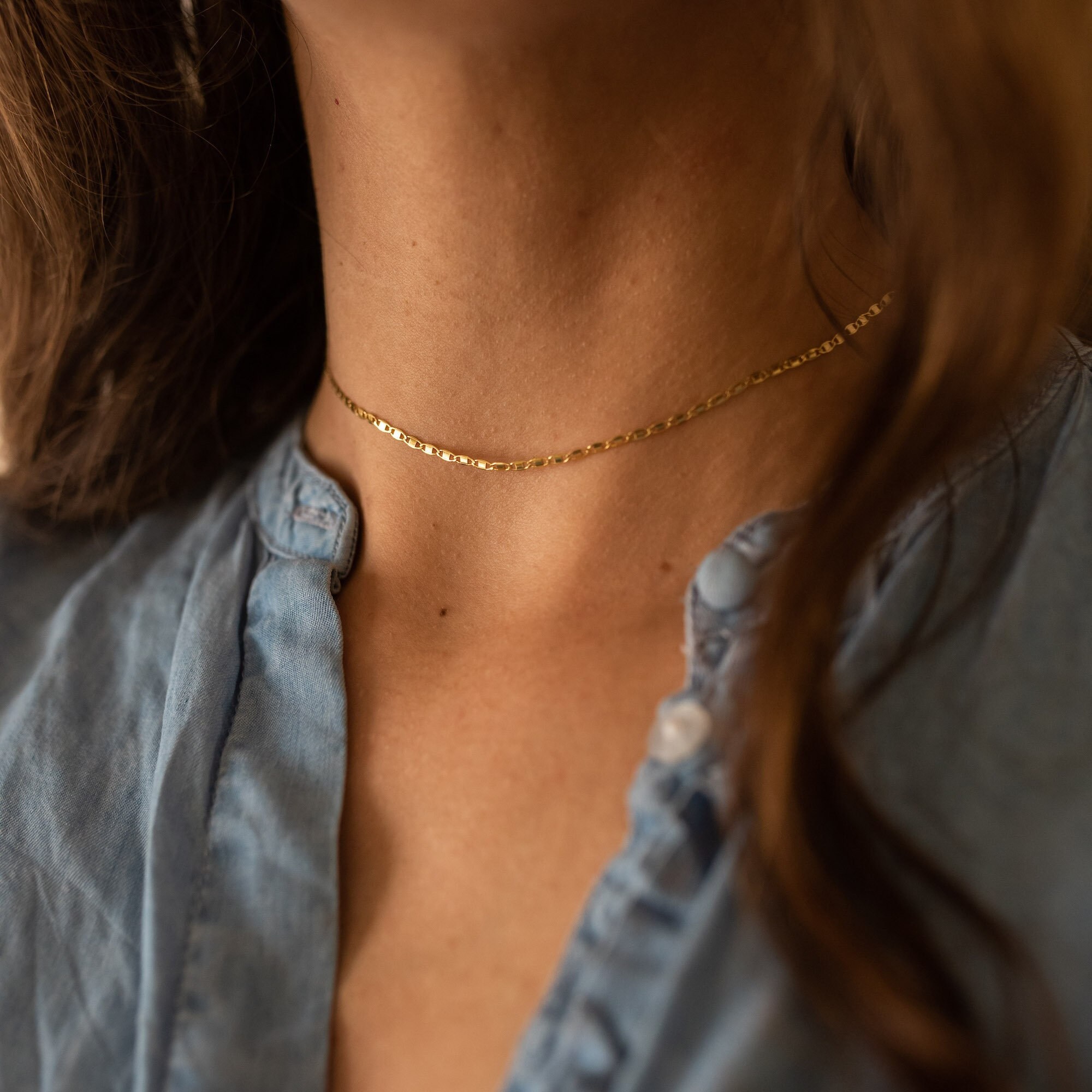 Made by Mary Pearl Choker Necklace | Simple, 14K Gold Filled, Delicate