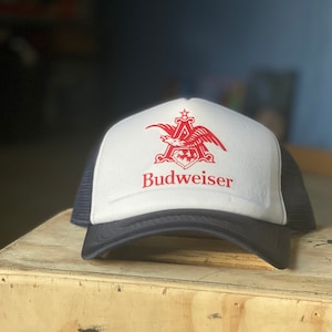 vintage style budweiser trucker hat