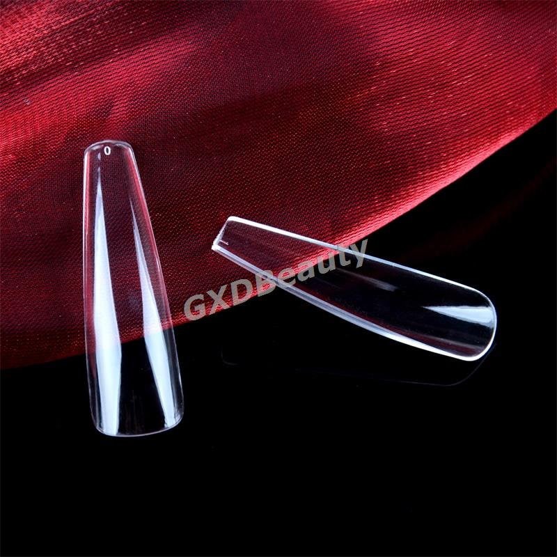 Xxl Extra Long Coffin Full Cover Soft Gel Nail Tips With BOX
