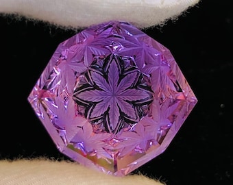 Top Grade !!! Amethyst Fantasy Carved, Amethyst Carving Hexagon Shape Gemstone For Making Pendant.
