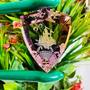 Lovely Designer Ametrine Piece !!!100% Natural Ametrine stone Dragon House Fantasy Carved,Hand Engraved Ametrine Gemstone for making Pendant
