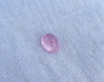 Natuurlijke babyroze toermalijn cabochon, gladde ovale edelsteen, 6,36 CT