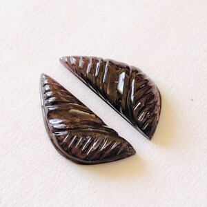 Amazing Leaf Carved !!! 100% Natural Tourmaline Fancy Shape Carving, Tourmaline Carved Stone, Tourmaline Matched Pair Earring Making