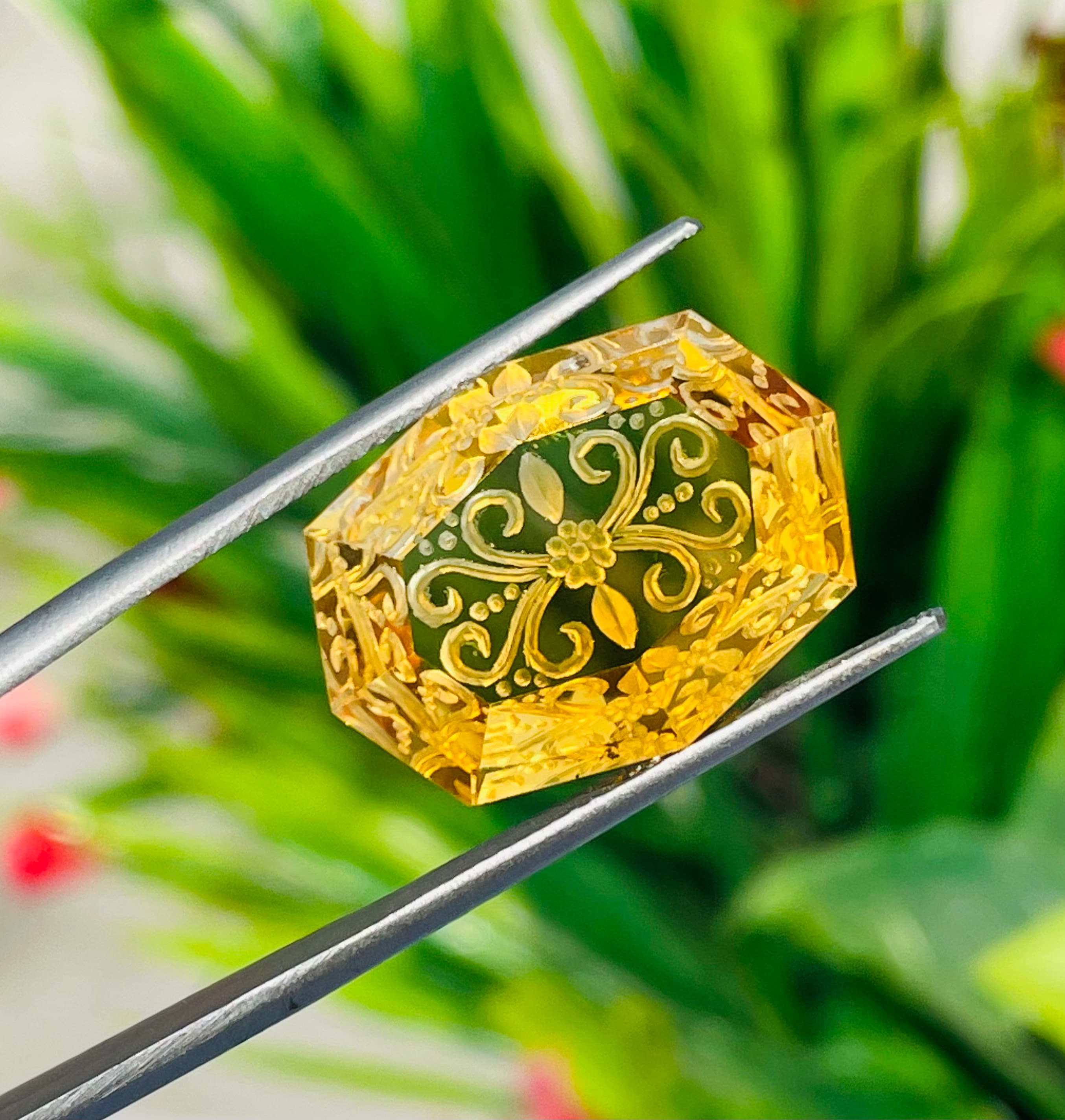 Shape Handwork A One Quality Carved !!! Natural Citrine Handwork Fantasy Carved ...