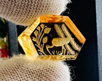 Gesneden edelsteen citrienzwaan, sieraden maken vogelhanger