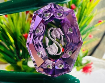 Gesneden amethiststeen, Asscher geslepen edelsteen, hanger sieraden maken