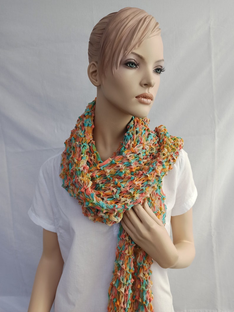 Summer Scarf Cotton Colorful image 8