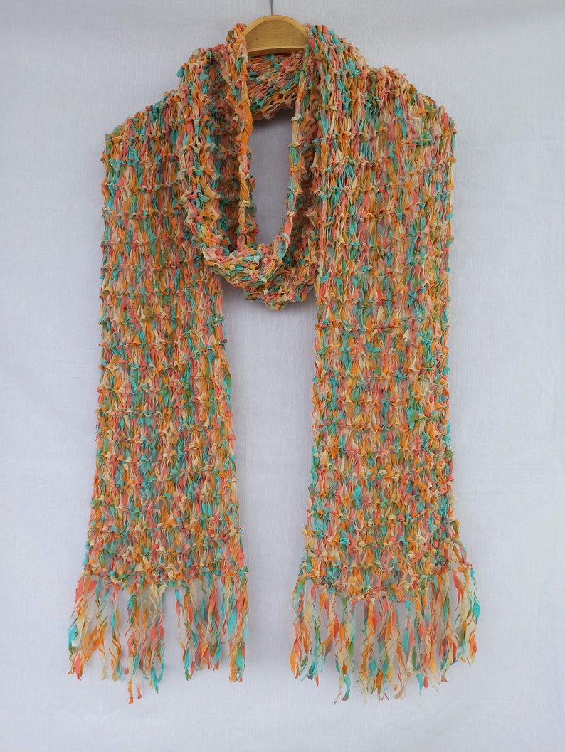 Summer Scarf Cotton Colorful image 1