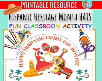 Hispanic Heritage Month HATS | Make your own Hat for Hispanic Heritage Month | Hat Activity