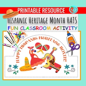 Hispanic Heritage Month HÜTE | Machen Sie Ihren eigenen Hut für Hispanic Heritage Month | Hut Aktivität