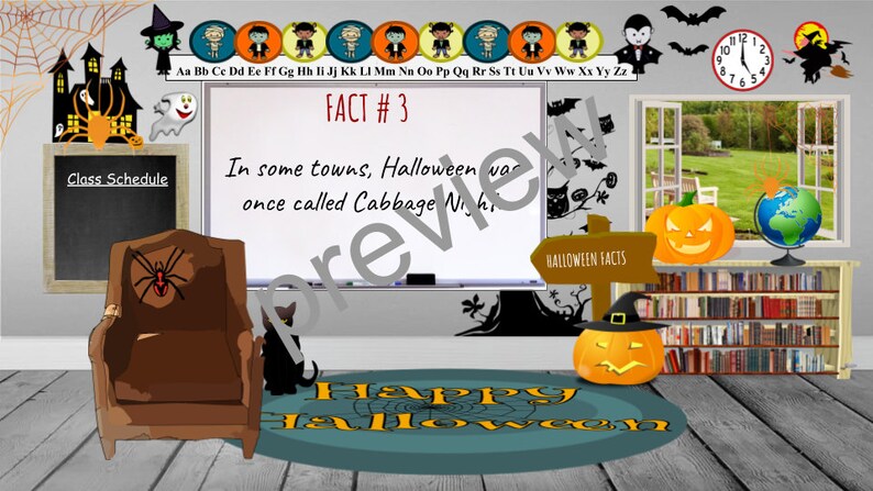 Bitmoji Classroom HALLOWEEN Theme 10 Slides FUN FACTS Etsy
