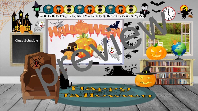 Bitmoji Classroom HALLOWEEN Theme 10 Slides FUN FACTS Etsy