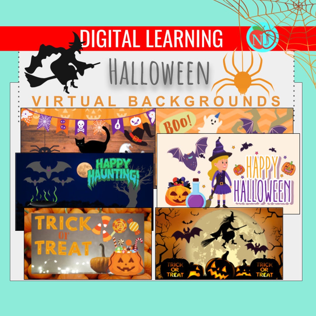 Halloween Virtual Backgrounds 15 HALLOWEEN THEME BACKGROUDS Etsy