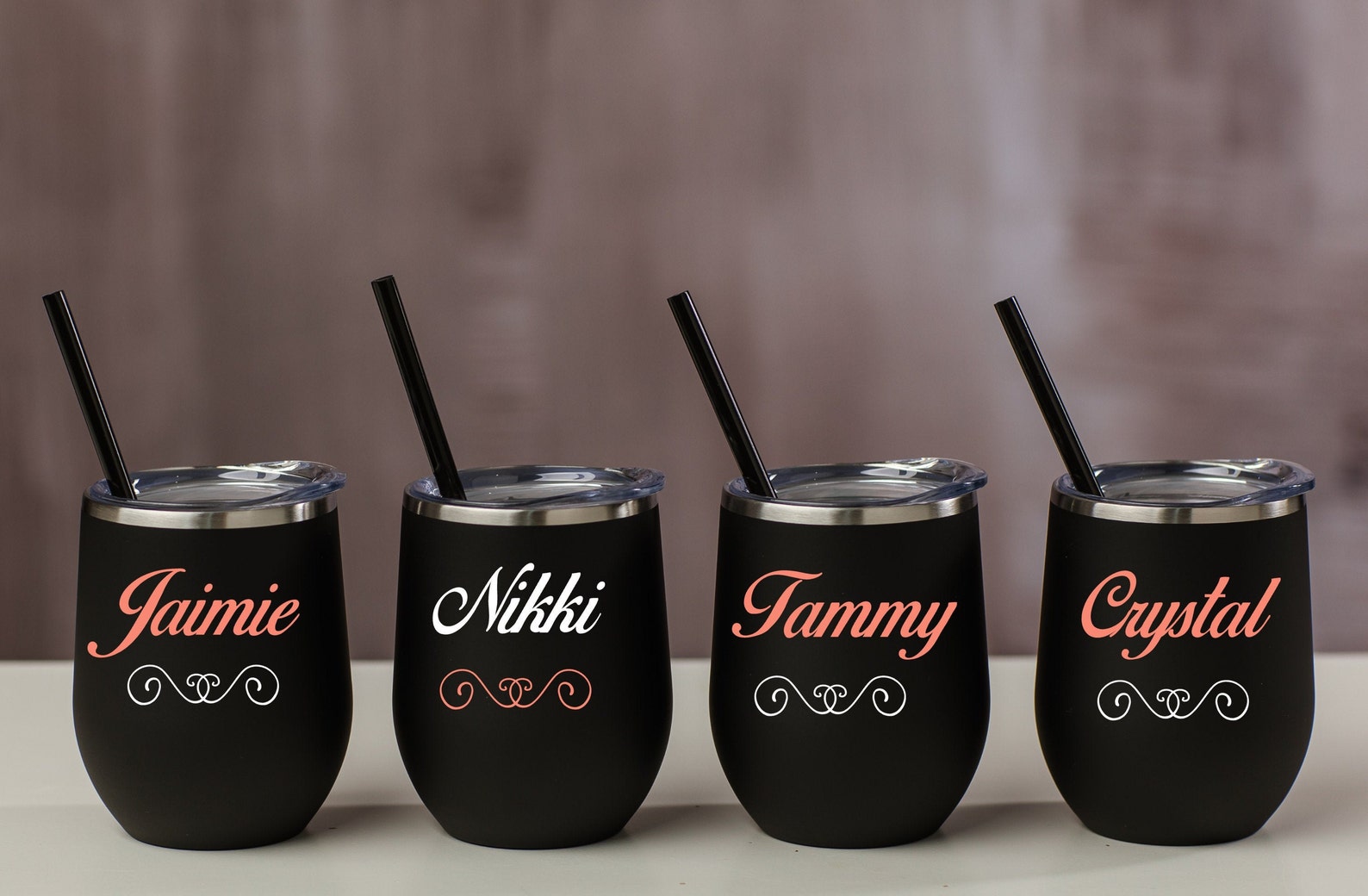 Wine Tumbler Wedding Wedding Party Gift Personalized Etsy