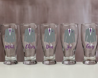 Beer Glass, Wedding Party Gift, Personalized Groomsmen Gift