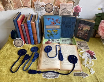 Mystery book, dark academia, book gift, mystery box, cottagecore, goblincore, fairycore, antique book, celestial gift, bookmark,