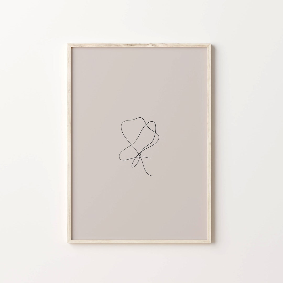 Large Abstract Line Art Print Midcentury Modern Abstract Etsy UK