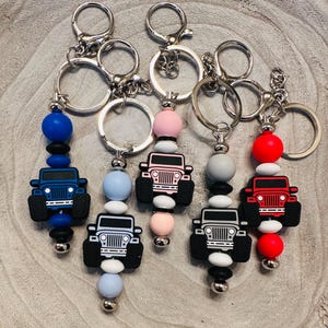 Beaded Keychain | Truck keychain | Truck Beaded Keychain Bar | Keychain Bar | Gift for Family | Gift for Friends | Gift for Him | Gift