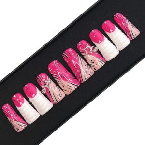 Duck press on nails, Y2K nails, 2000s nails