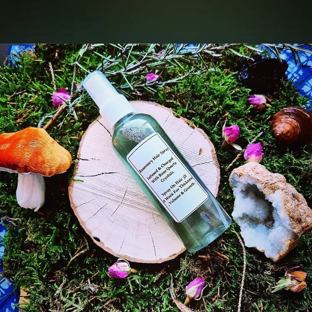Organic Rosemary Hair Serum/rose Quartz Charged/bath Etsy UK
