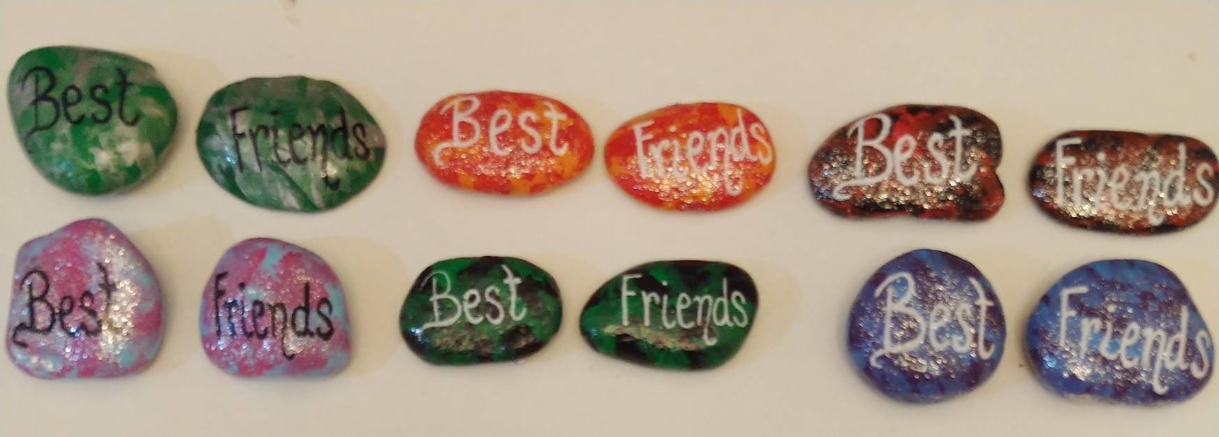 Best Friends Rocks/Set of 2 Rocks/Glossy Painted Rocks Etsy