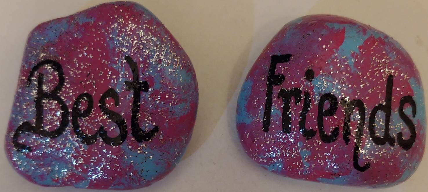 Best Friends Rocks/Set of 2 Rocks/Glossy Painted Rocks Etsy