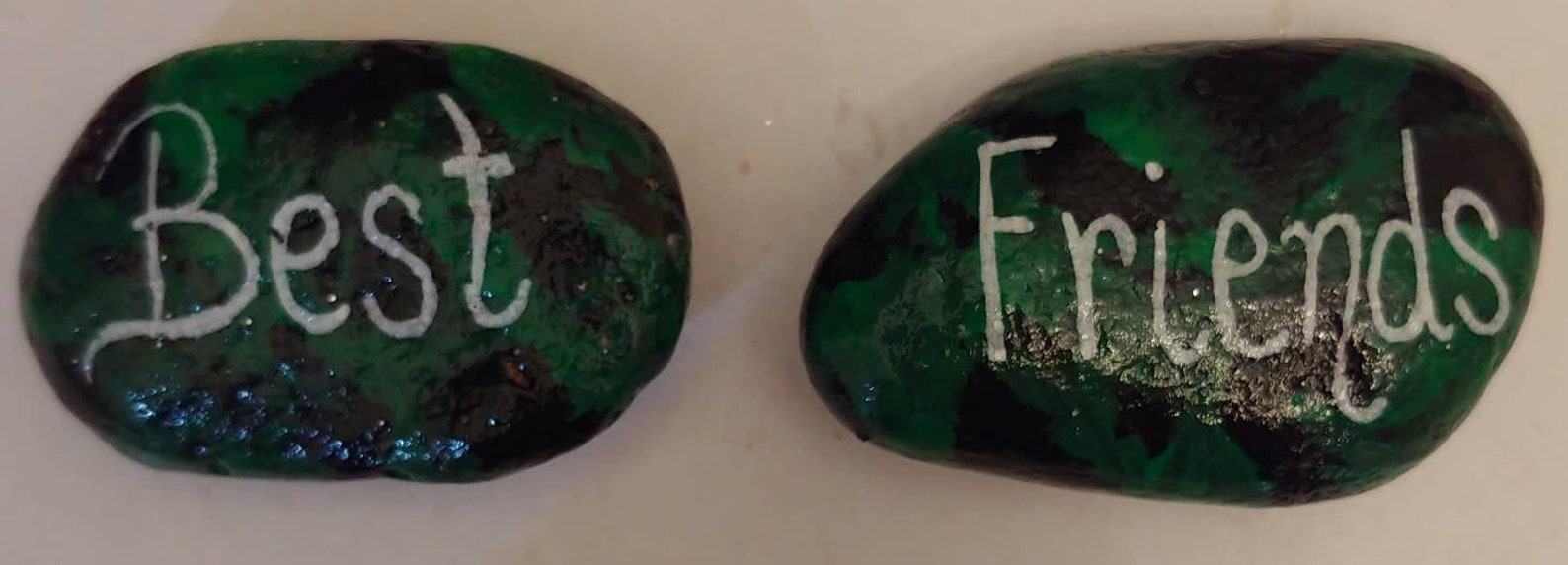 Best Friends Rocks/Set of 2 Rocks/Glossy Painted Rocks Etsy