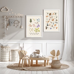 Woodland Alphabet Poster Set of 2 | Animal ABC, 1-10 Number Printable ...
